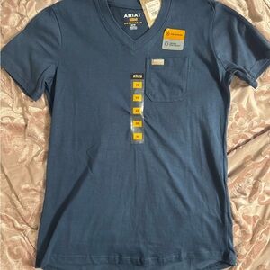 Ariat Women’s Teal V-Neck Short Sleeve Shirt